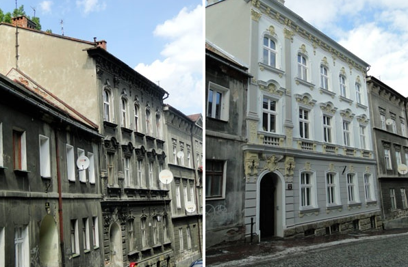 Kamienice z ozdobną elewacją