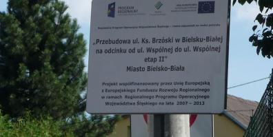 Przebudowa ul. Ks. Brzóski w Bielsku-Białej