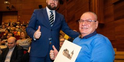 Zastępca prezydenta Adam Ruśniak i Marian Wnuk