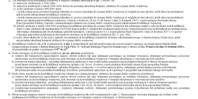 Obwieszczeniu Wojewody Śląskiego z 16 stycznia 2020 roku o kwalifikacji wojskowej w 2020 roku.