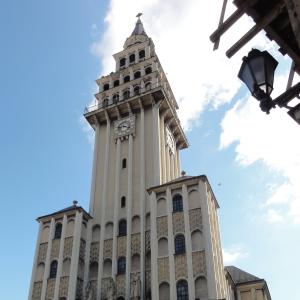 Widok na fasadę katedry przed remontem. 