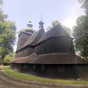 Kościół pw. św. Barbary widok od strony prezbiterium.