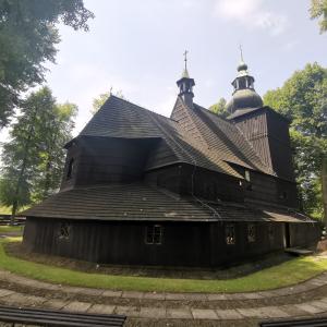 Kościół pw. św. Barbary widok od strony prezbiterium.