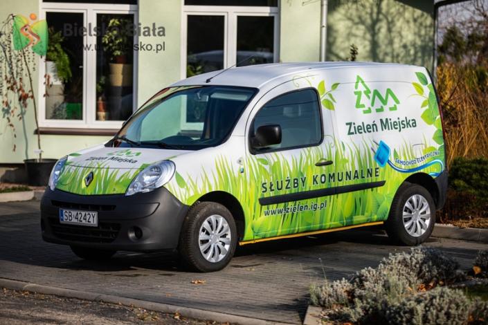 Samochód elektryczny spółki zieleń miejska w Bielsku-Białej