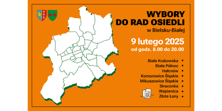 Grafika z informacją o wyborach do Rad Osiedli